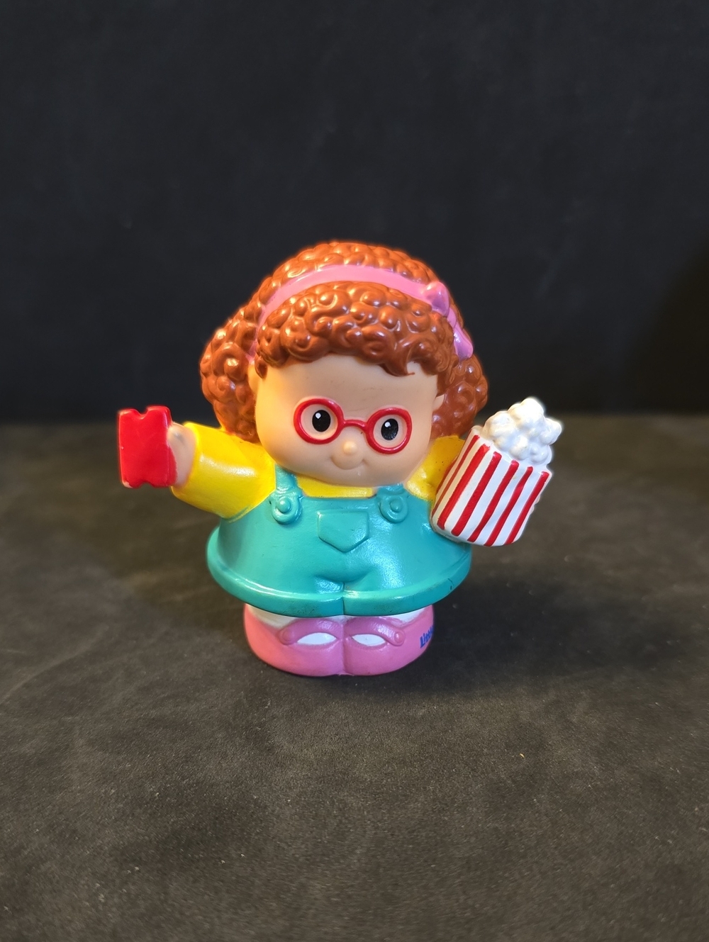 Kids Fisher Price Little People Movie Night Figurine Teal Dress, Pink Shoes